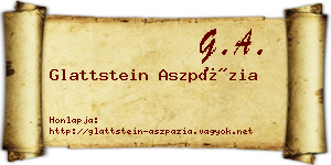 Glattstein Aszpázia névjegykártya